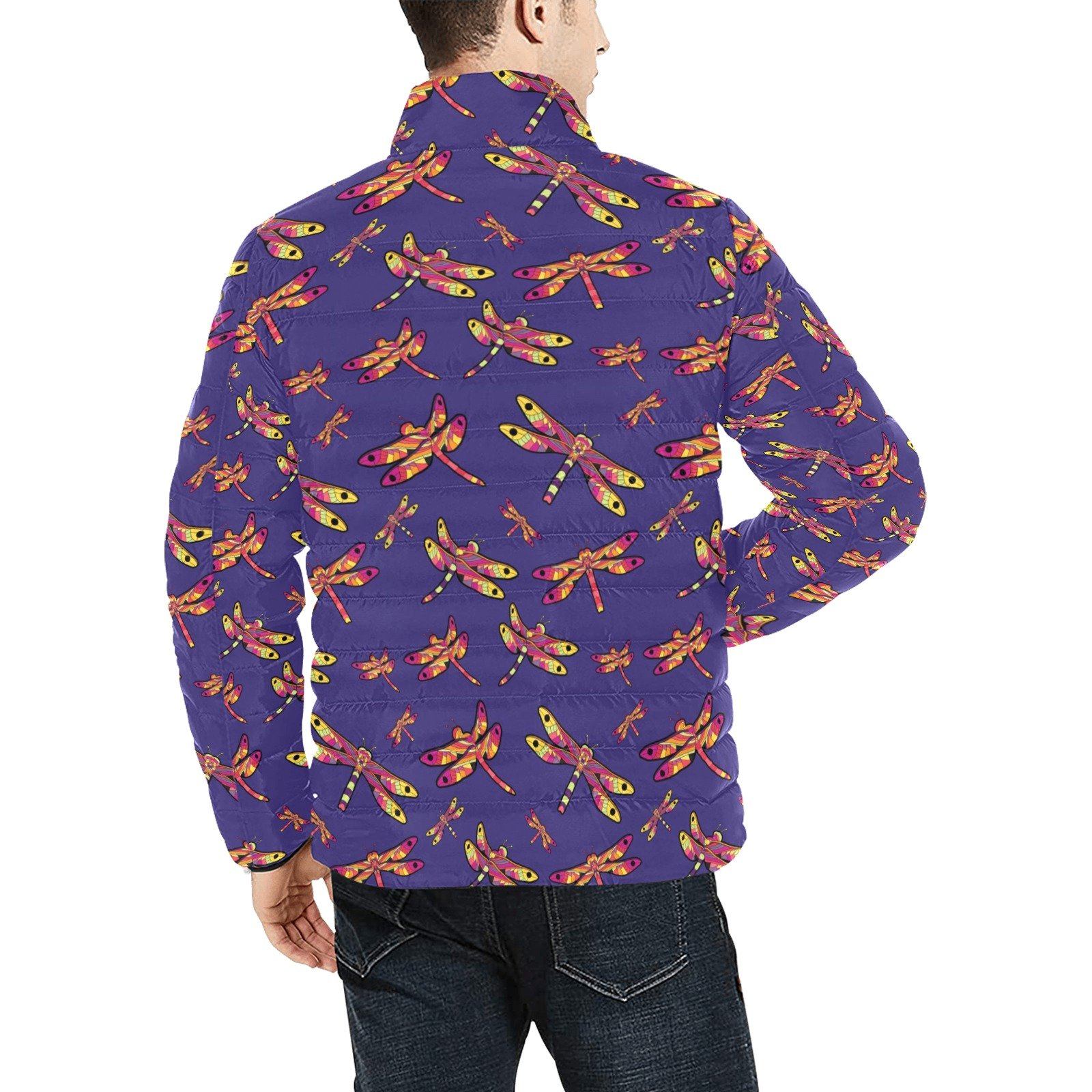 Gathering Purple Men's Stand Collar Padded Jacket (Model H41) Men's Stand Collar Padded Jacket (H41) e-joyer