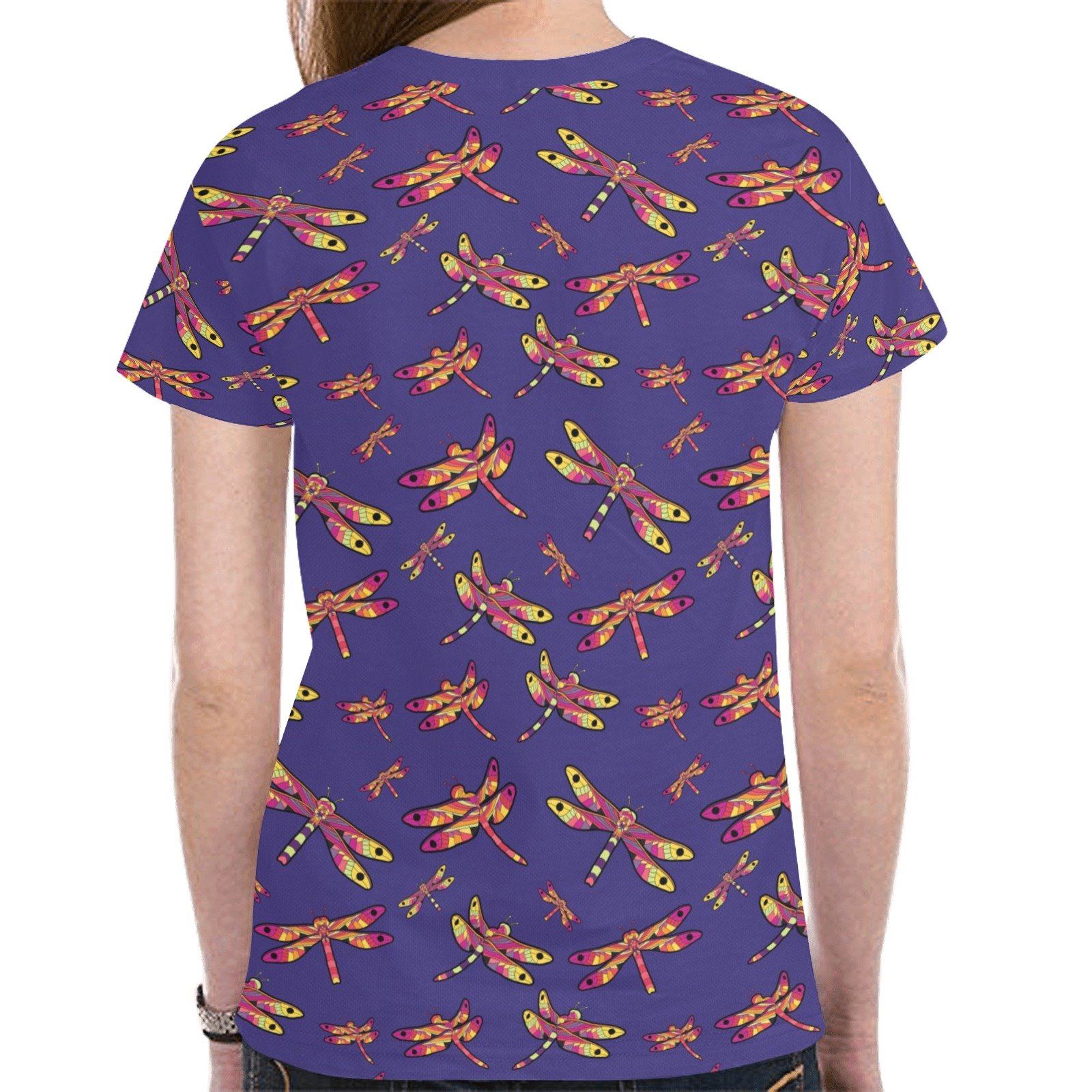 Gathering Purple New All Over Print T-shirt for Women (Model T45) tshirt e-joyer