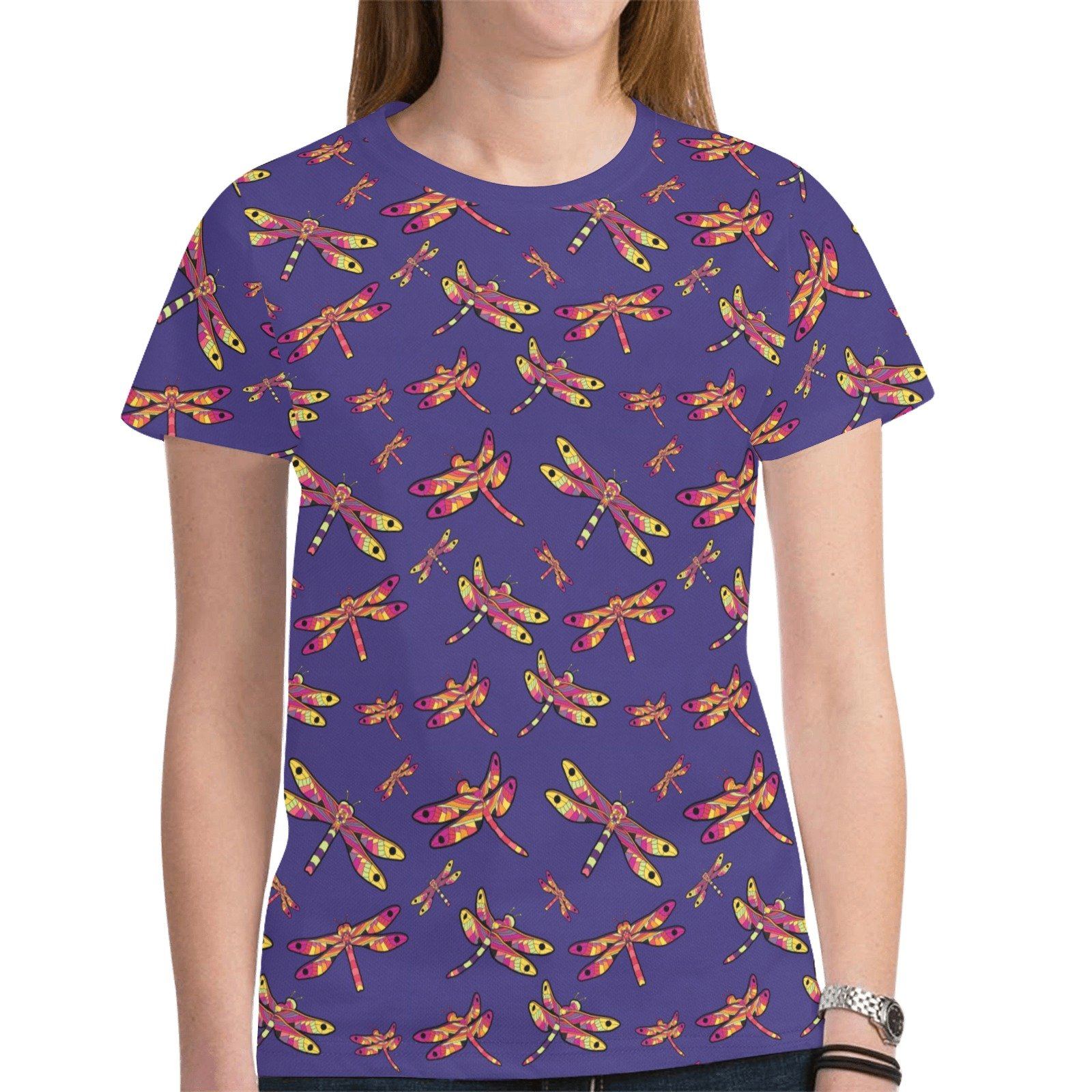 Gathering Purple New All Over Print T-shirt for Women (Model T45) tshirt e-joyer