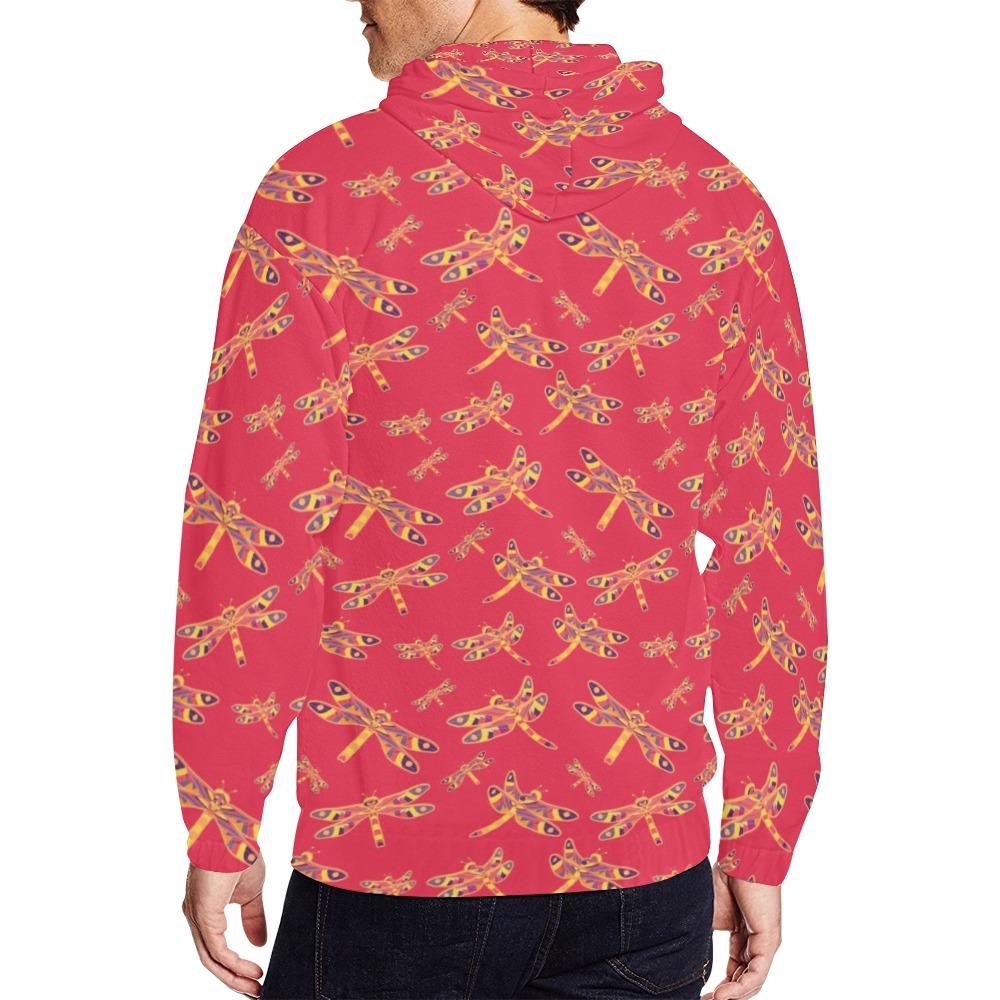 Gathering Rouge All Over Print Full Zip Hoodie for Men (Model H14) All Over Print Full Zip Hoodie for Men (H14) e-joyer