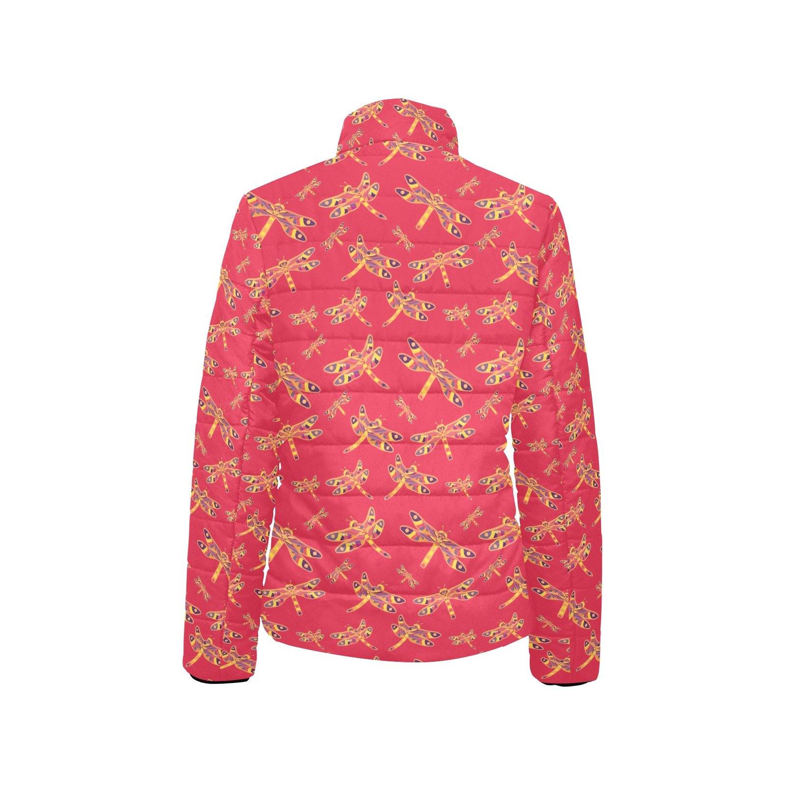Gathering Rouge Women's Stand Collar Padded Jacket (Model H41) jacket e-joyer