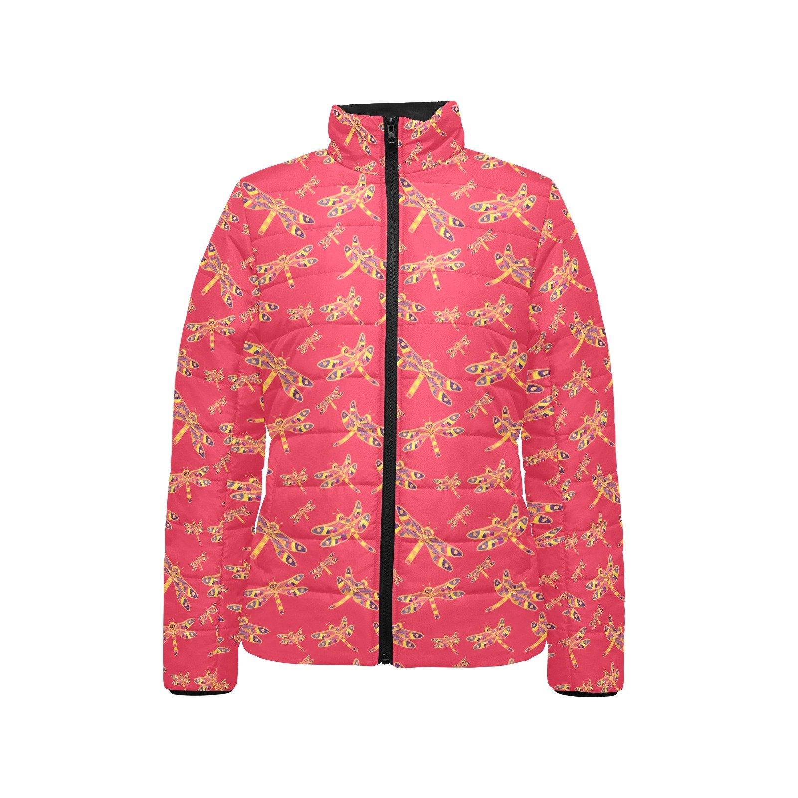Gathering Rouge Women's Stand Collar Padded Jacket (Model H41) jacket e-joyer