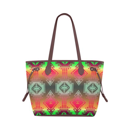Gathering Sky Clover Canvas Tote Bag (Model 1661) Clover Canvas Tote Bag (1661) e-joyer