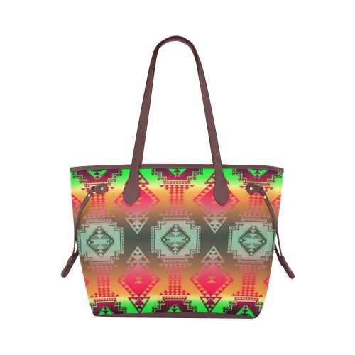 Gathering Sky Clover Canvas Tote Bag (Model 1661) Clover Canvas Tote Bag (1661) e-joyer