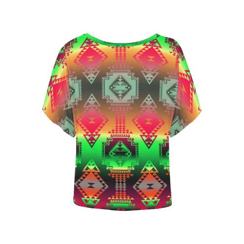 Gathering Sky Women's Batwing-Sleeved Blouse T shirt (Model T44) Women's Batwing-Sleeved Blouse T shirt (T44) e-joyer