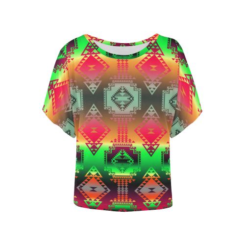 Gathering Sky Women's Batwing-Sleeved Blouse T shirt (Model T44) Women's Batwing-Sleeved Blouse T shirt (T44) e-joyer