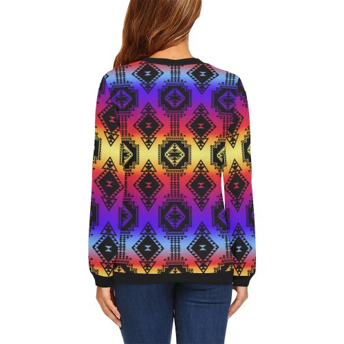 Gathering Sunset All Over Print Crewneck Sweatshirt for Women (Model H18) Crewneck Sweatshirt for Women (H18) e-joyer
