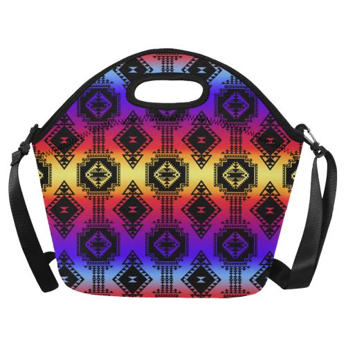 Gathering Sunset Neoprene Lunch Bag/Large (Model 1669) Neoprene Lunch Bag/Large (1669) e-joyer