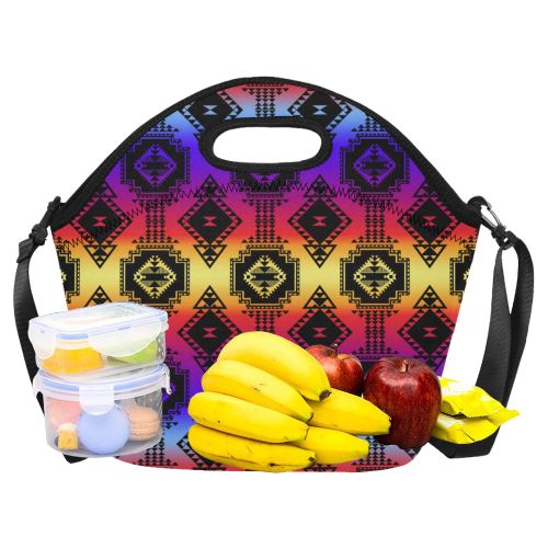 Gathering Sunset Neoprene Lunch Bag/Large (Model 1669) Neoprene Lunch Bag/Large (1669) e-joyer