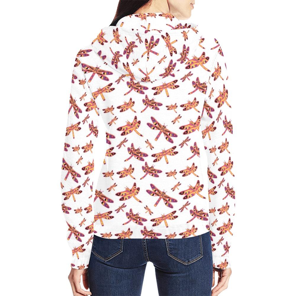 Gathering White All Over Print Full Zip Hoodie for Women (Model H14) All Over Print Full Zip Hoodie for Women (H14) e-joyer