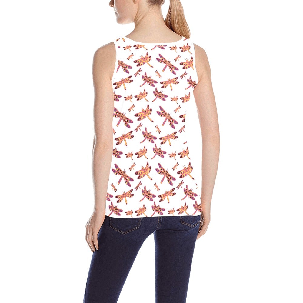 Gathering White All Over Print Tank Top for Women (Model T43) All Over Print Tank Top for Women (T43) e-joyer