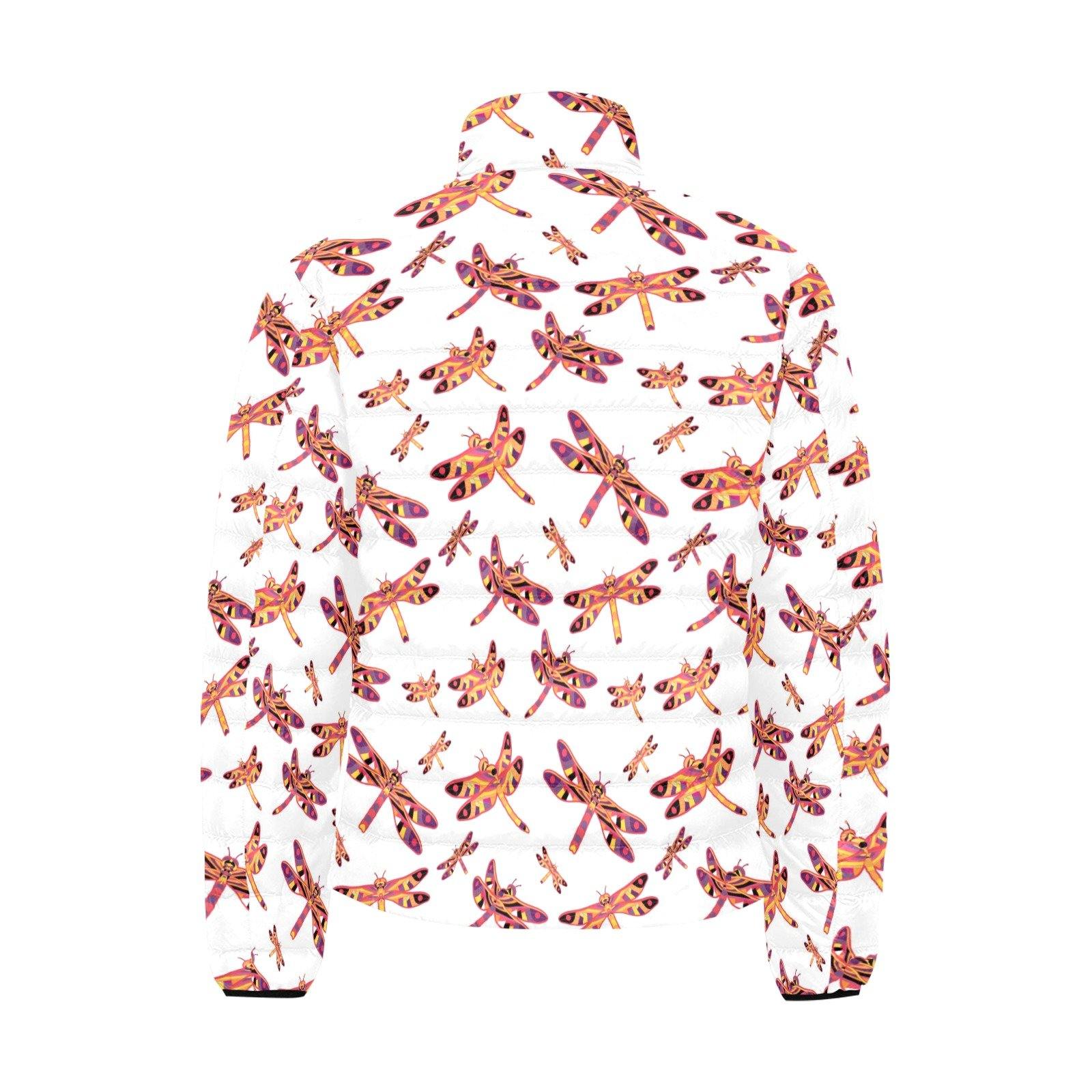 Gathering White Men's Stand Collar Padded Jacket (Model H41) Men's Stand Collar Padded Jacket (H41) e-joyer