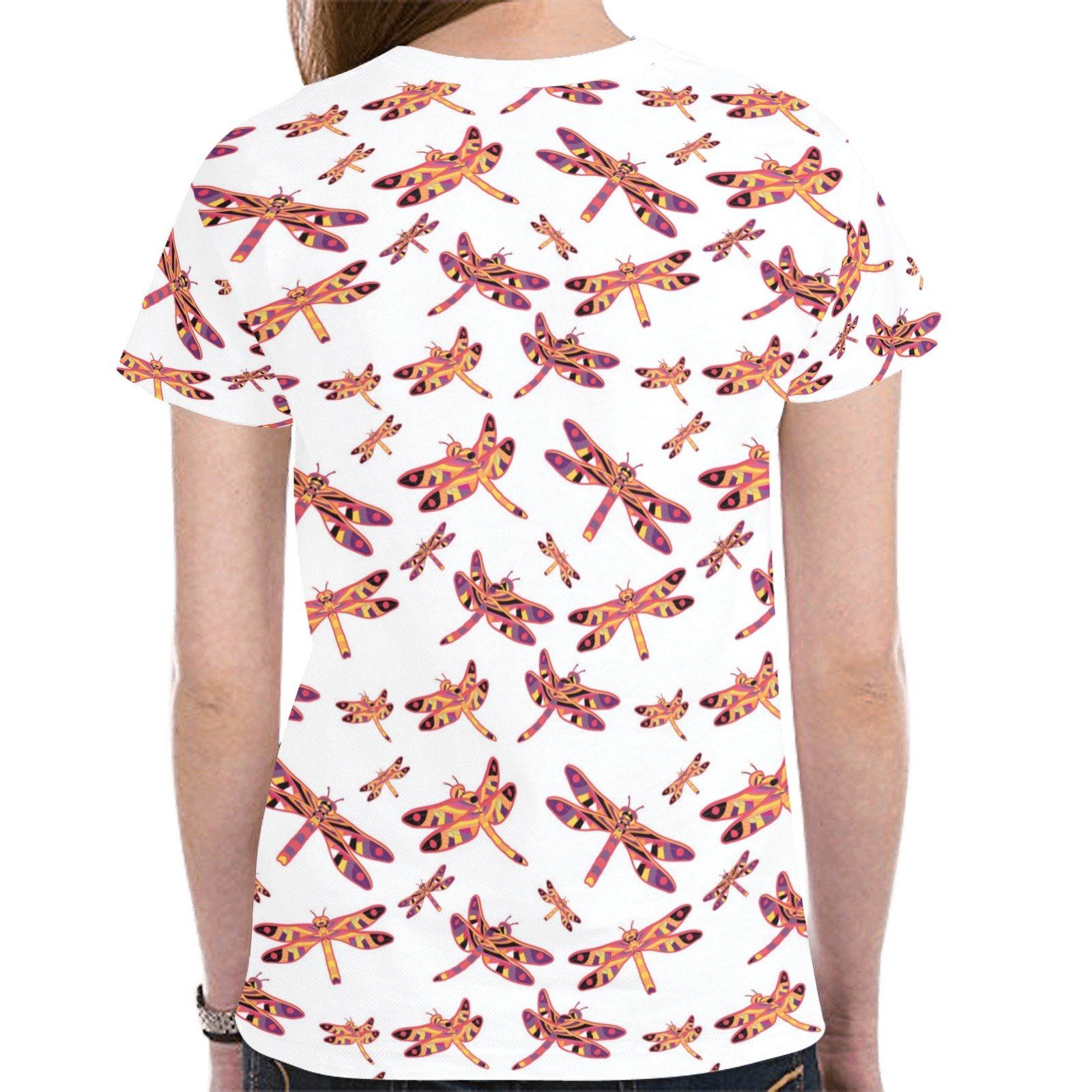 Gathering White New All Over Print T-shirt for Women (Model T45) tshirt e-joyer