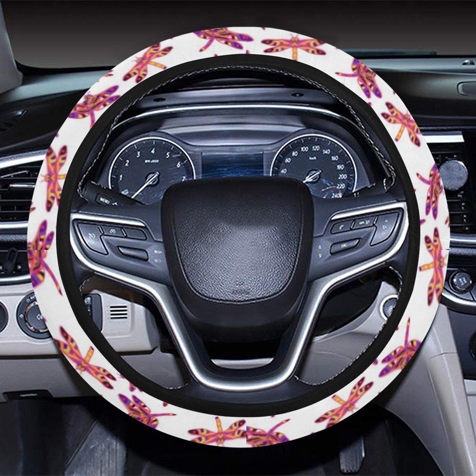 Gathering White Steering Wheel Cover with Elastic Edge Steering Wheel Cover with Elastic Edge e-joyer