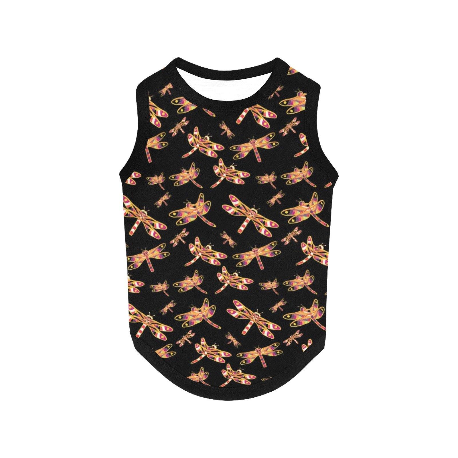 Gathering Yellow Black All Over Print Pet Tank Top Pet Tank Top e-joyer