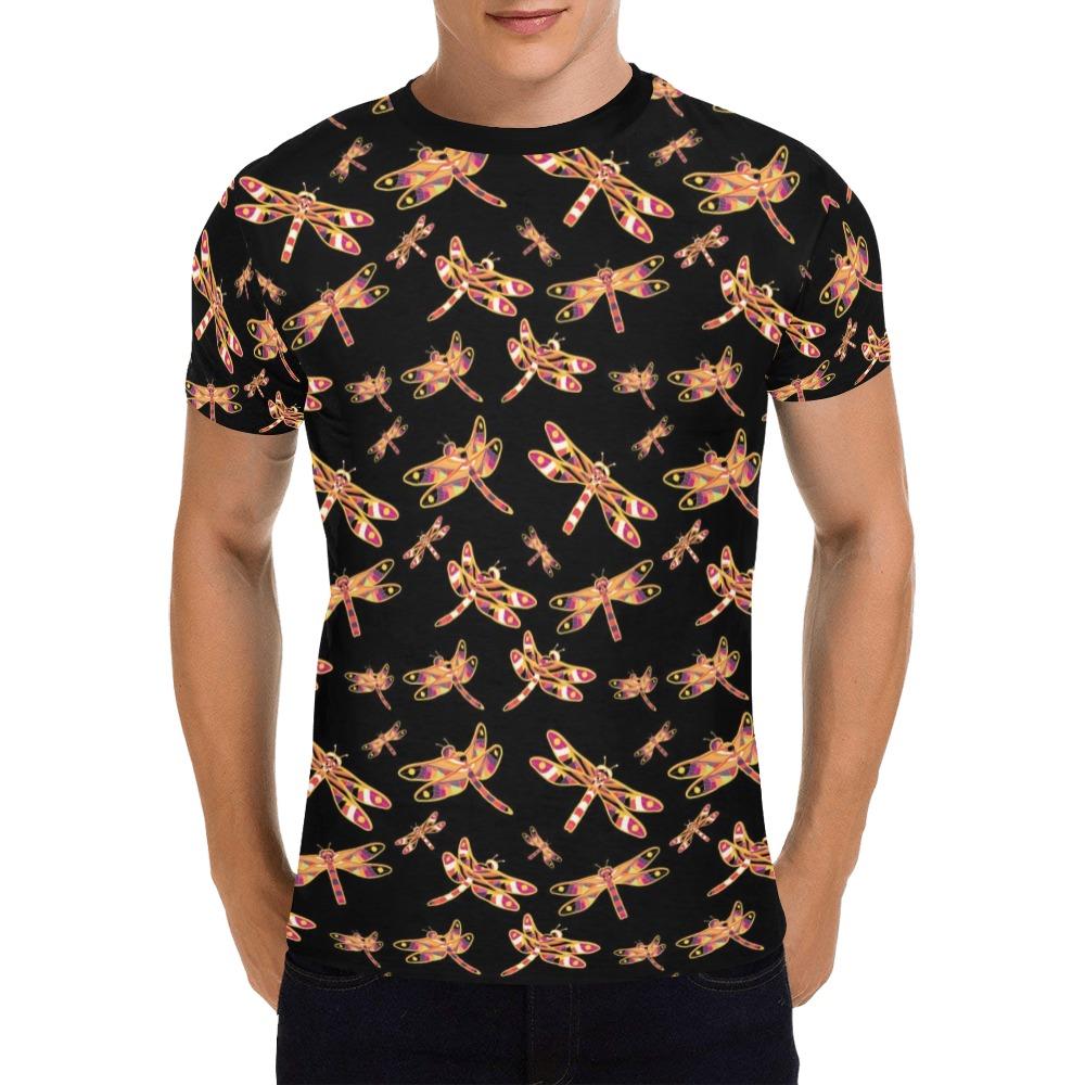 Gathering Yellow Black All Over Print T-Shirt for Men (USA Size) (Model T40) All Over Print T-Shirt for Men (T40) e-joyer