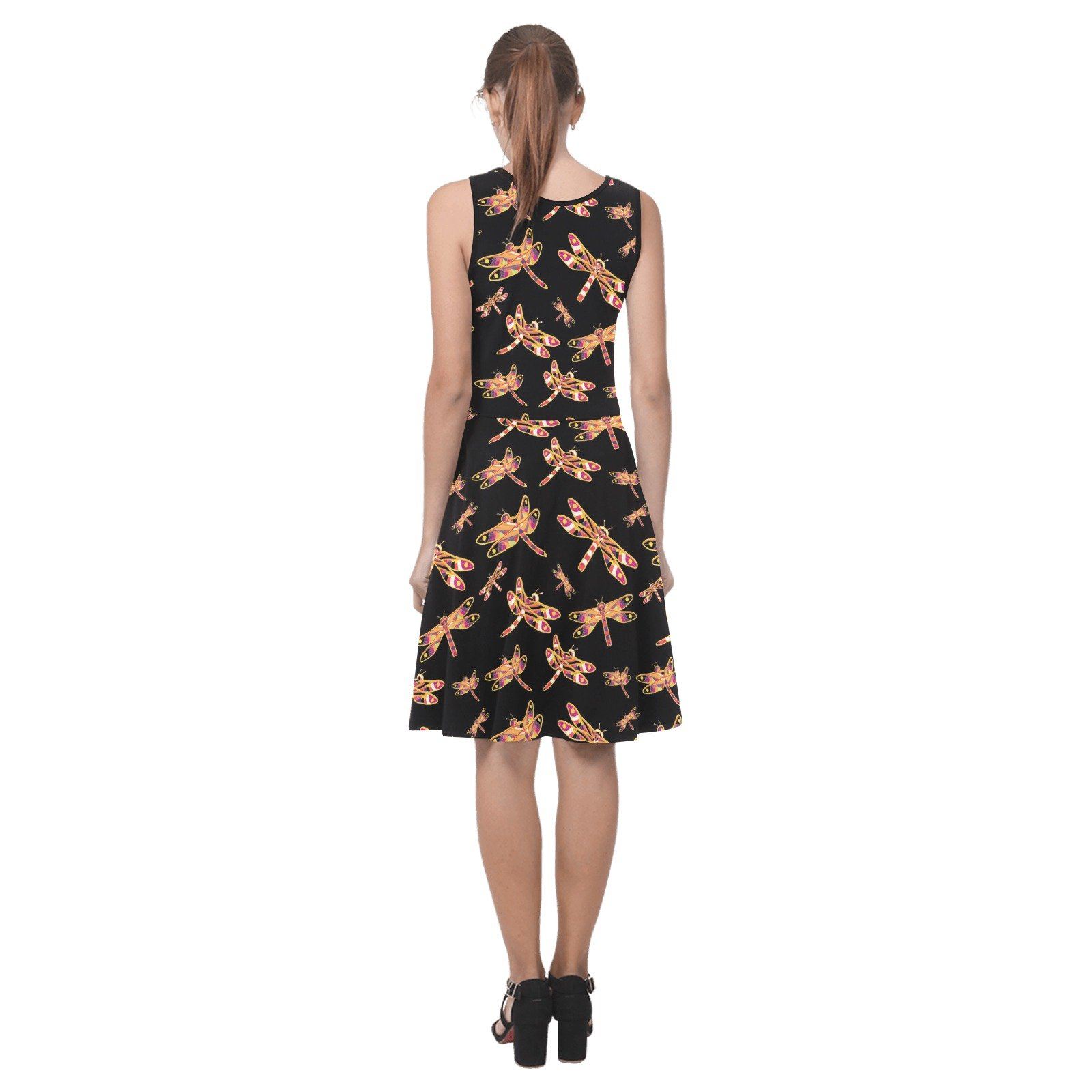 Gathering Yellow Black Atalanta Sundress (Model D04) Atalanta Sundress (D04) e-joyer