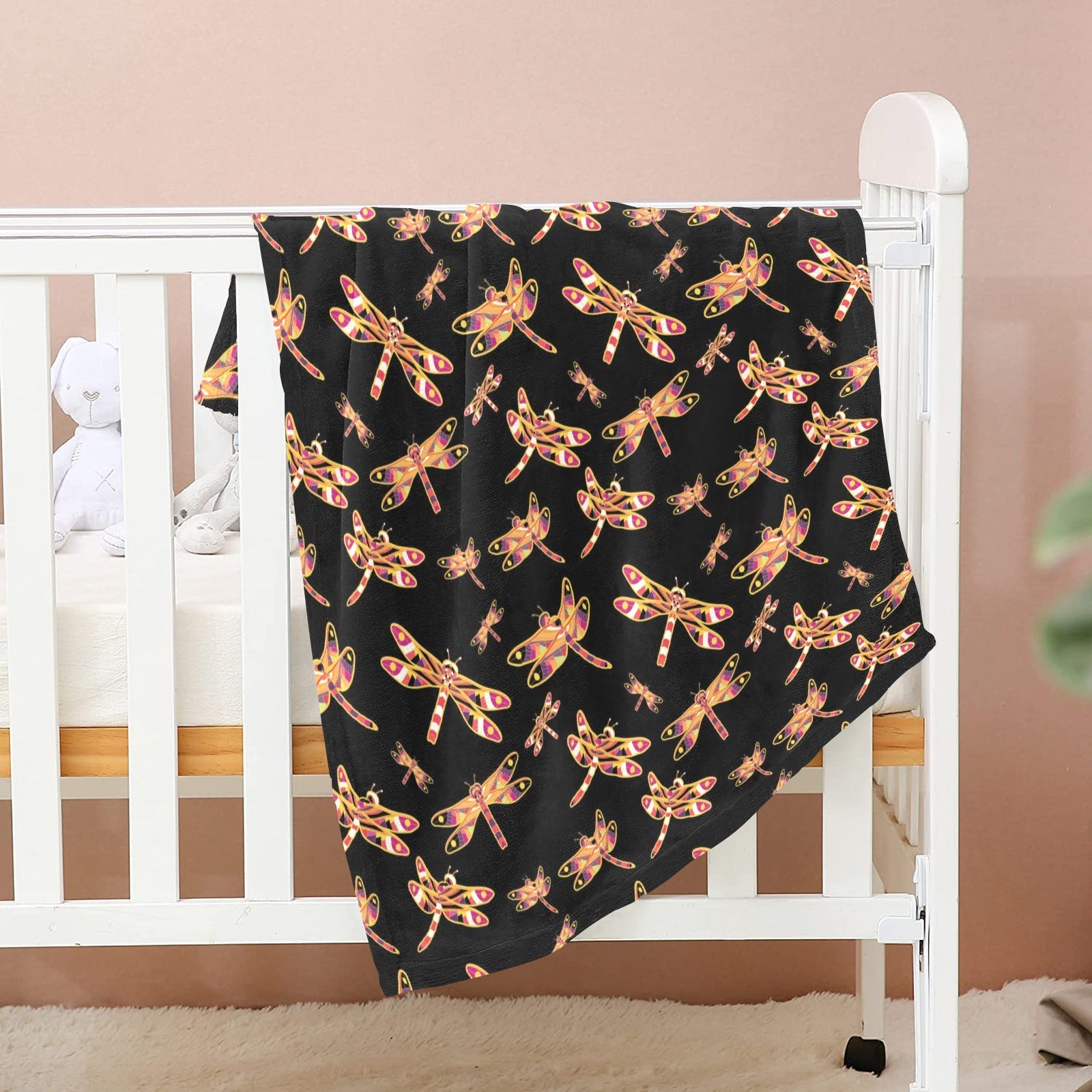 Gathering Yellow Black Baby Blanket 30"x40" Baby Blanket 30"x40" e-joyer