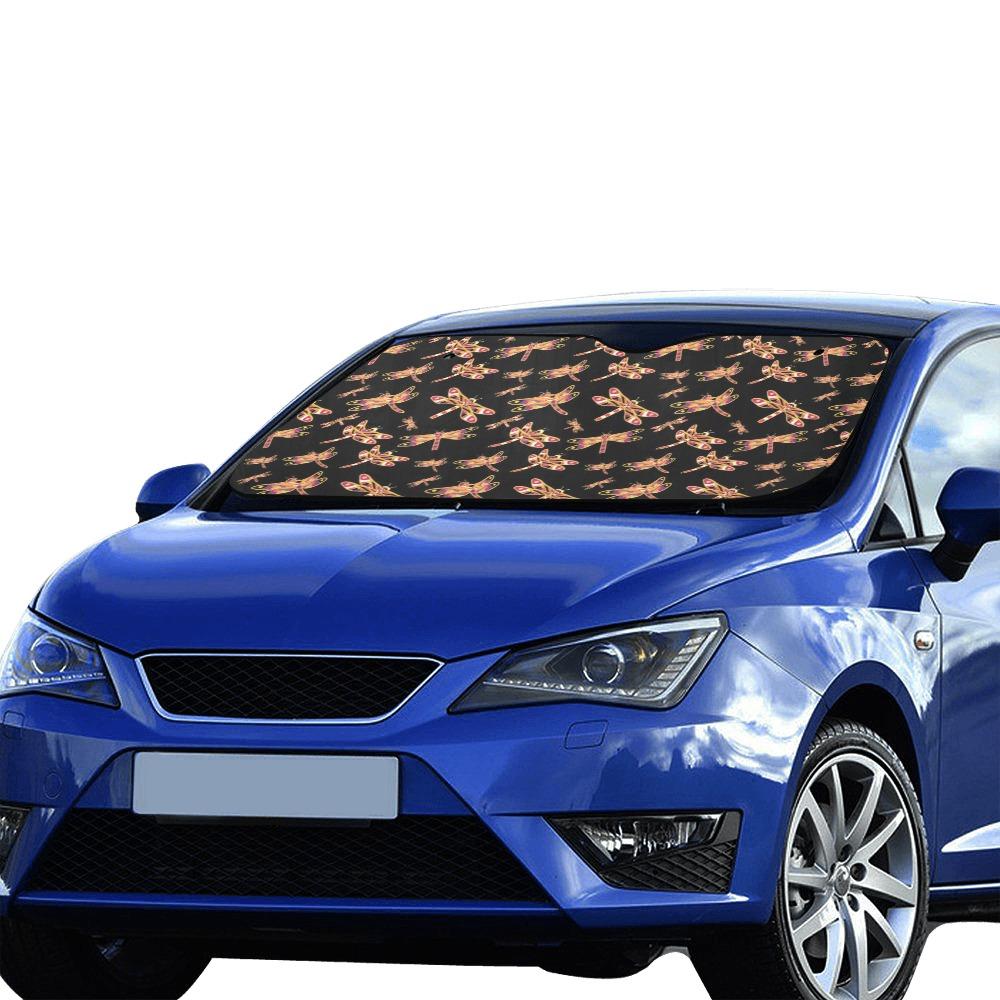 Gathering Yellow Black Car Sun Shade 55"x30" Car Sun Shade e-joyer