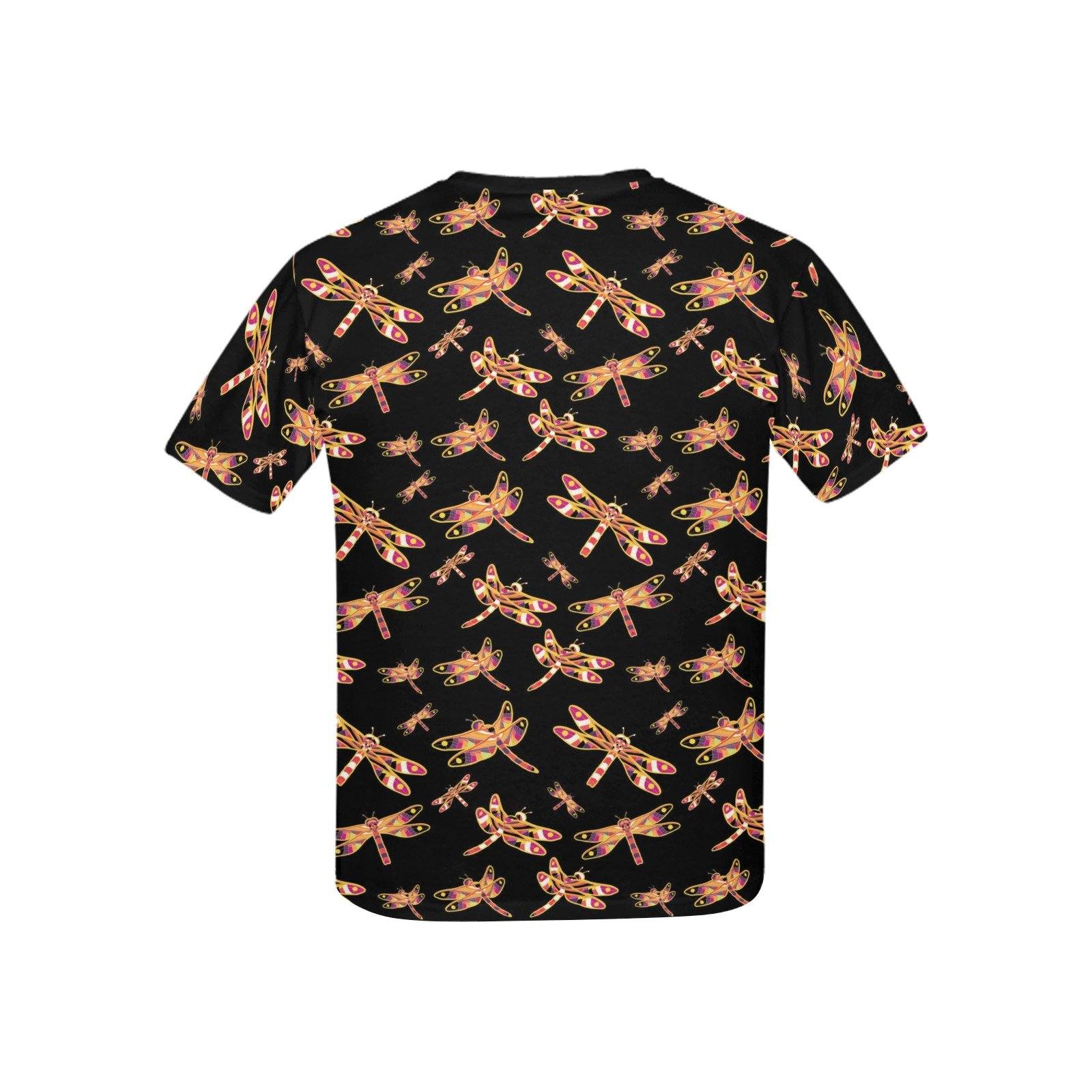 Gathering Yellow Black Kids' All Over Print T-shirt (USA Size) (Model T40) All Over Print T-shirt for Kid (T40) e-joyer