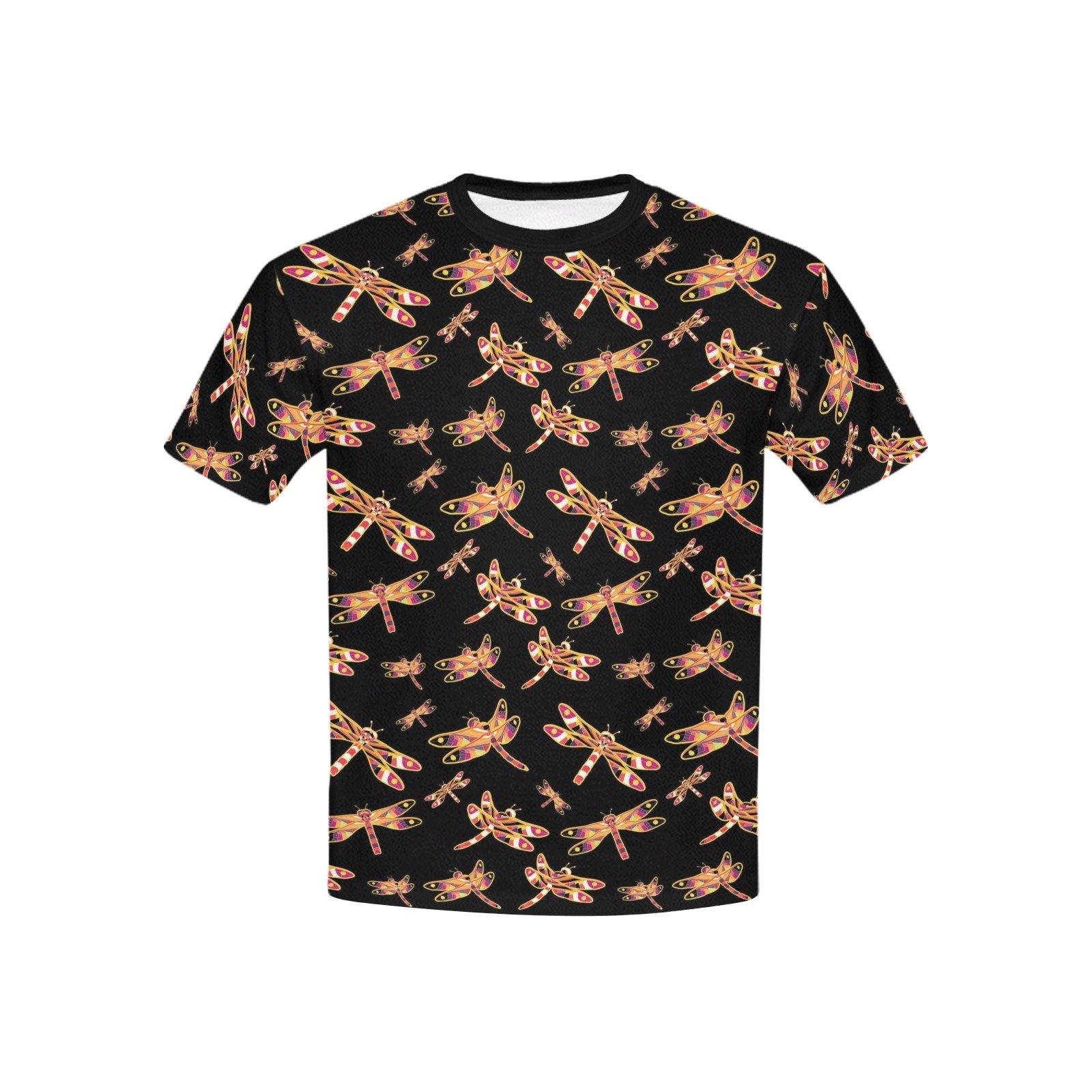 Gathering Yellow Black Kids' All Over Print T-shirt (USA Size) (Model T40) All Over Print T-shirt for Kid (T40) e-joyer