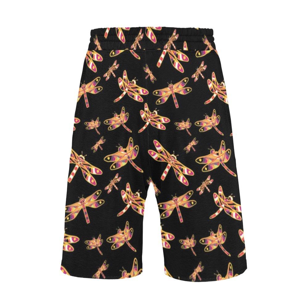 Gathering Yellow Black Men's All Over Print Casual Shorts (Model L23) Men's Casual Shorts (L23) e-joyer