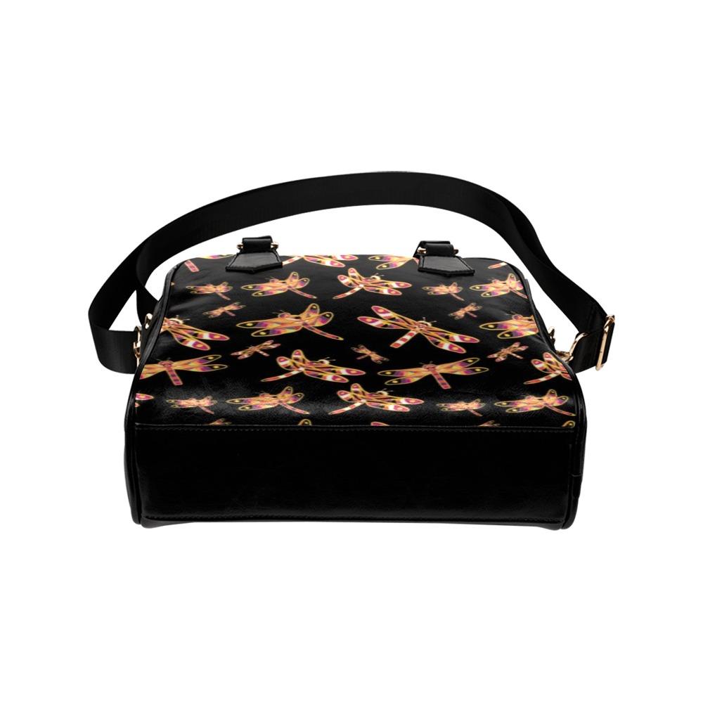 Gathering Yellow Black Shoulder Handbag (Model 1634) Shoulder Handbags (1634) e-joyer