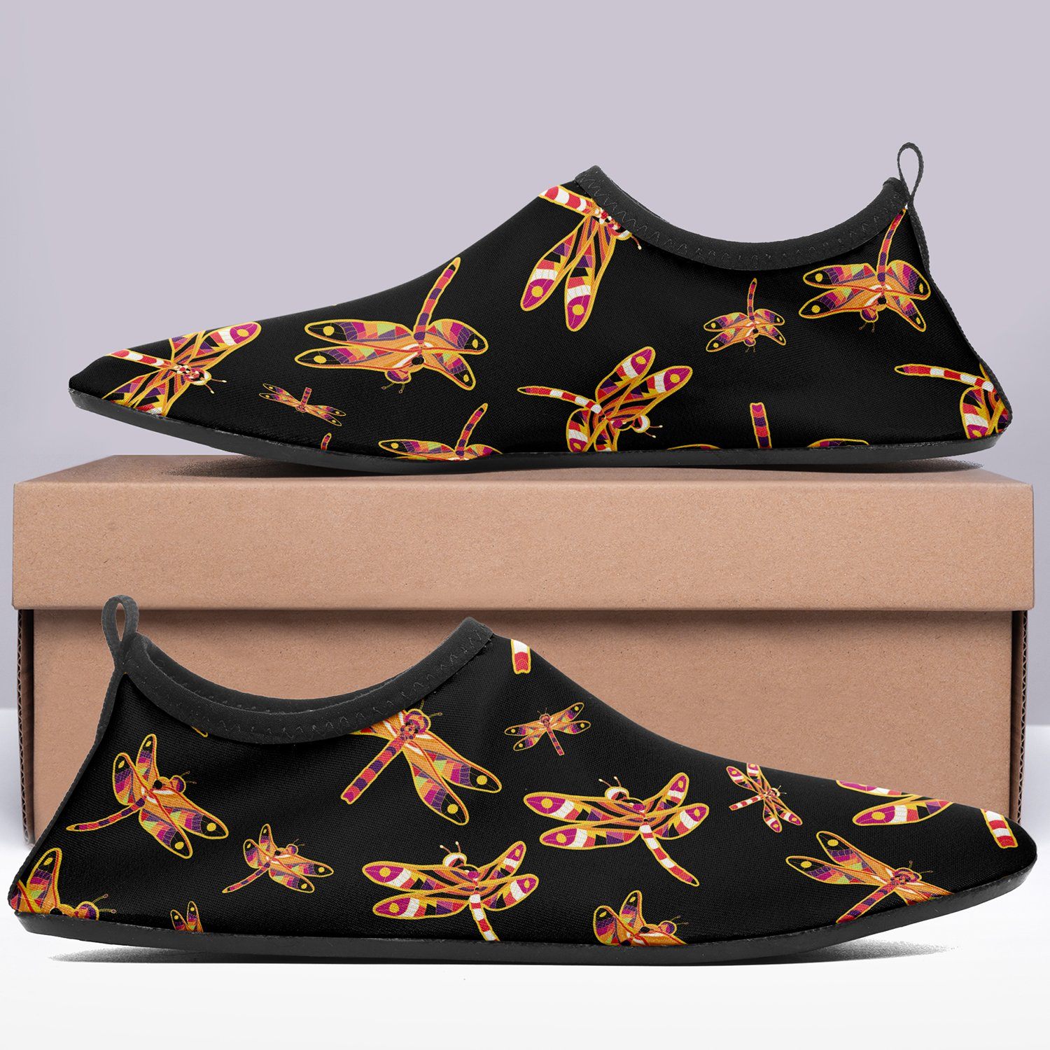 Gathering Yellow Black Sockamoccs Slip On Shoes Herman