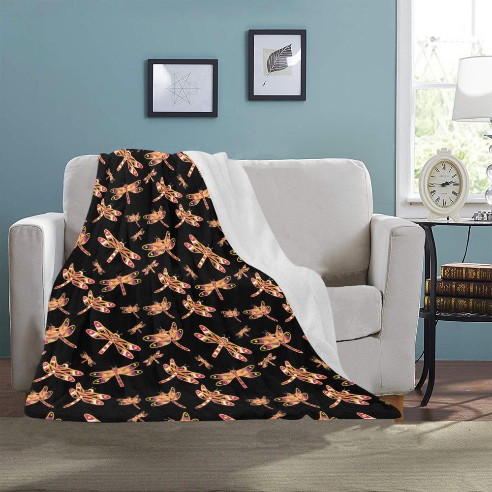 Gathering Yellow Black Ultra-Soft Micro Fleece Blanket 40"x50" Ultra-Soft Blanket 40''x50'' e-joyer