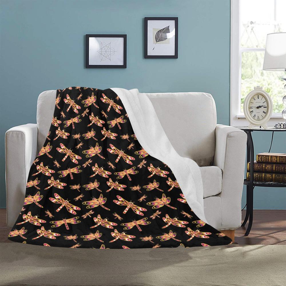 Gathering Yellow Black Ultra-Soft Micro Fleece Blanket 50"x60" Ultra-Soft Blanket 50''x60'' e-joyer