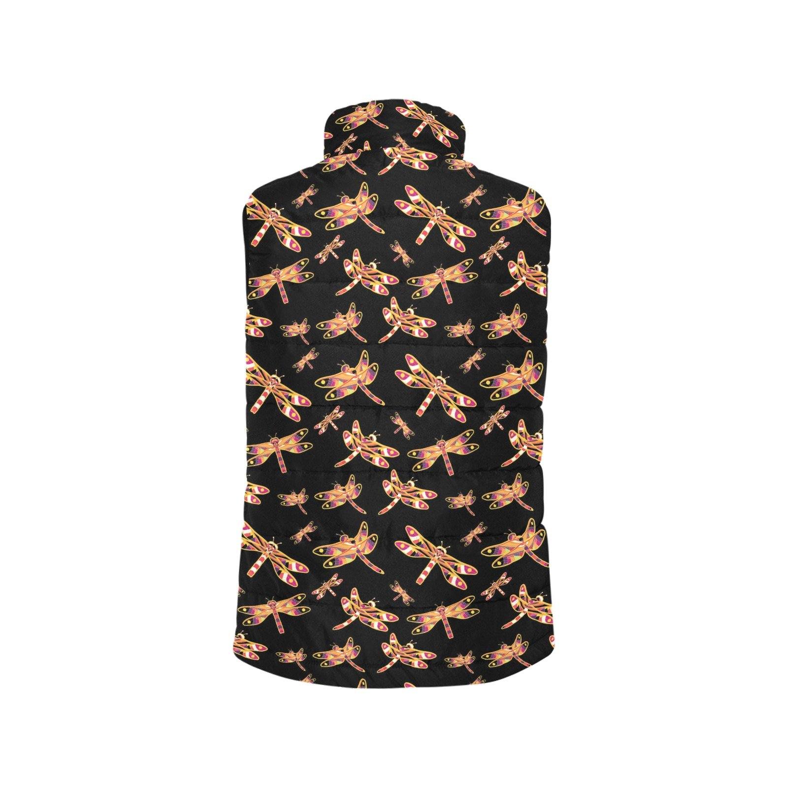 Gathering Yellow Black Women's Padded Vest Jacket (Model H44) Women's Padded Vest Jacket (H44) e-joyer