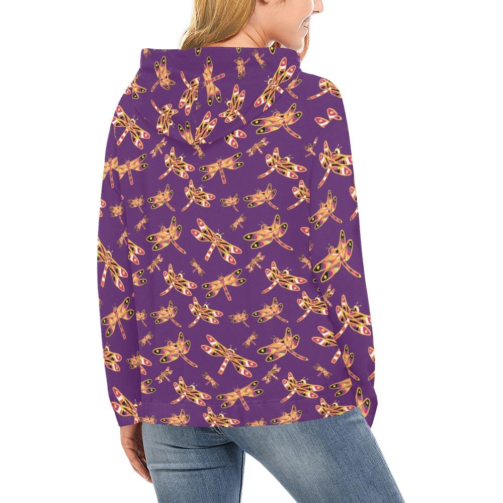 Gathering Yellow Purple All Over Print Hoodie for Women (USA Size) (Model H13) All Over Print Hoodie for Women (H13) e-joyer