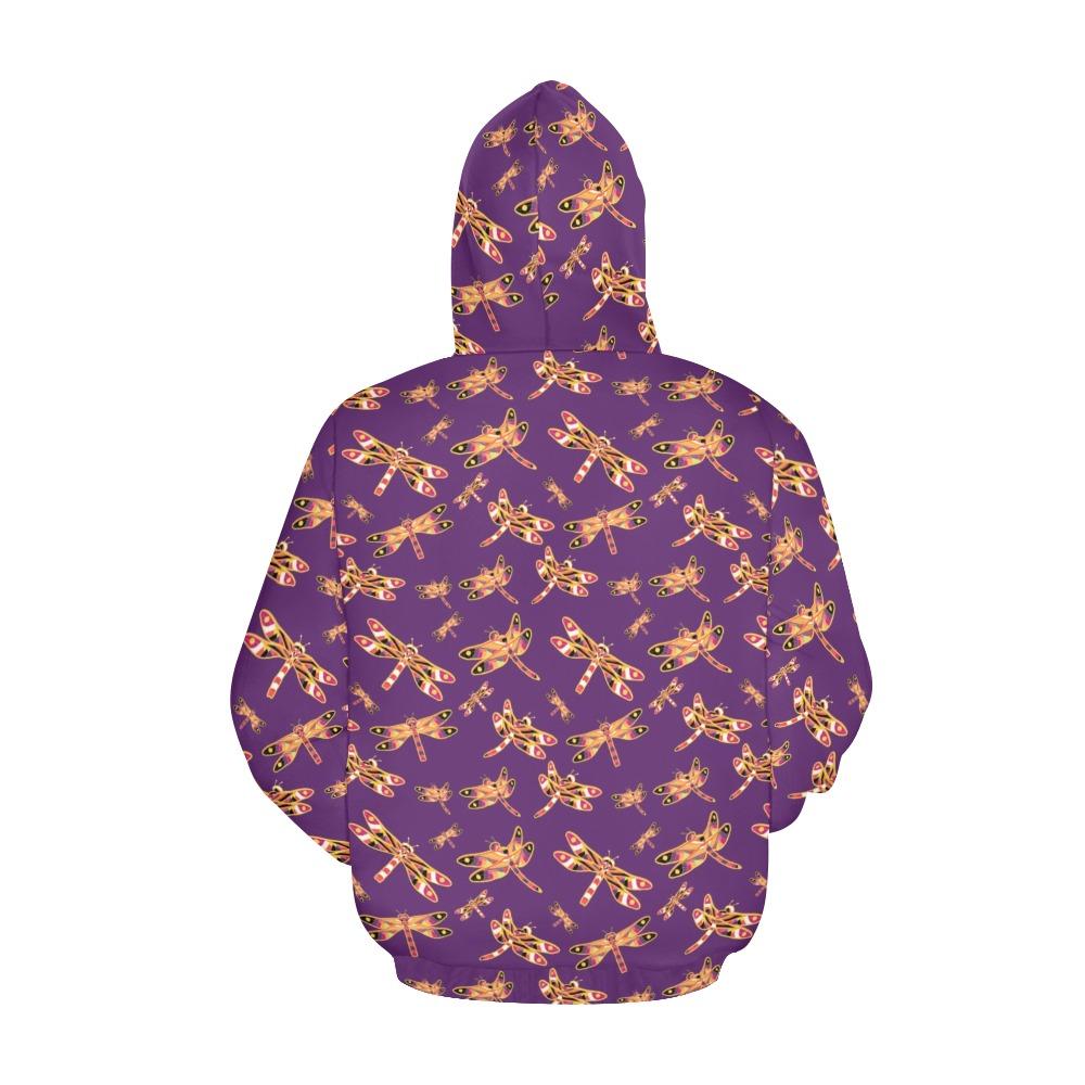 Gathering Yellow Purple All Over Print Hoodie for Women (USA Size) (Model H13) All Over Print Hoodie for Women (H13) e-joyer