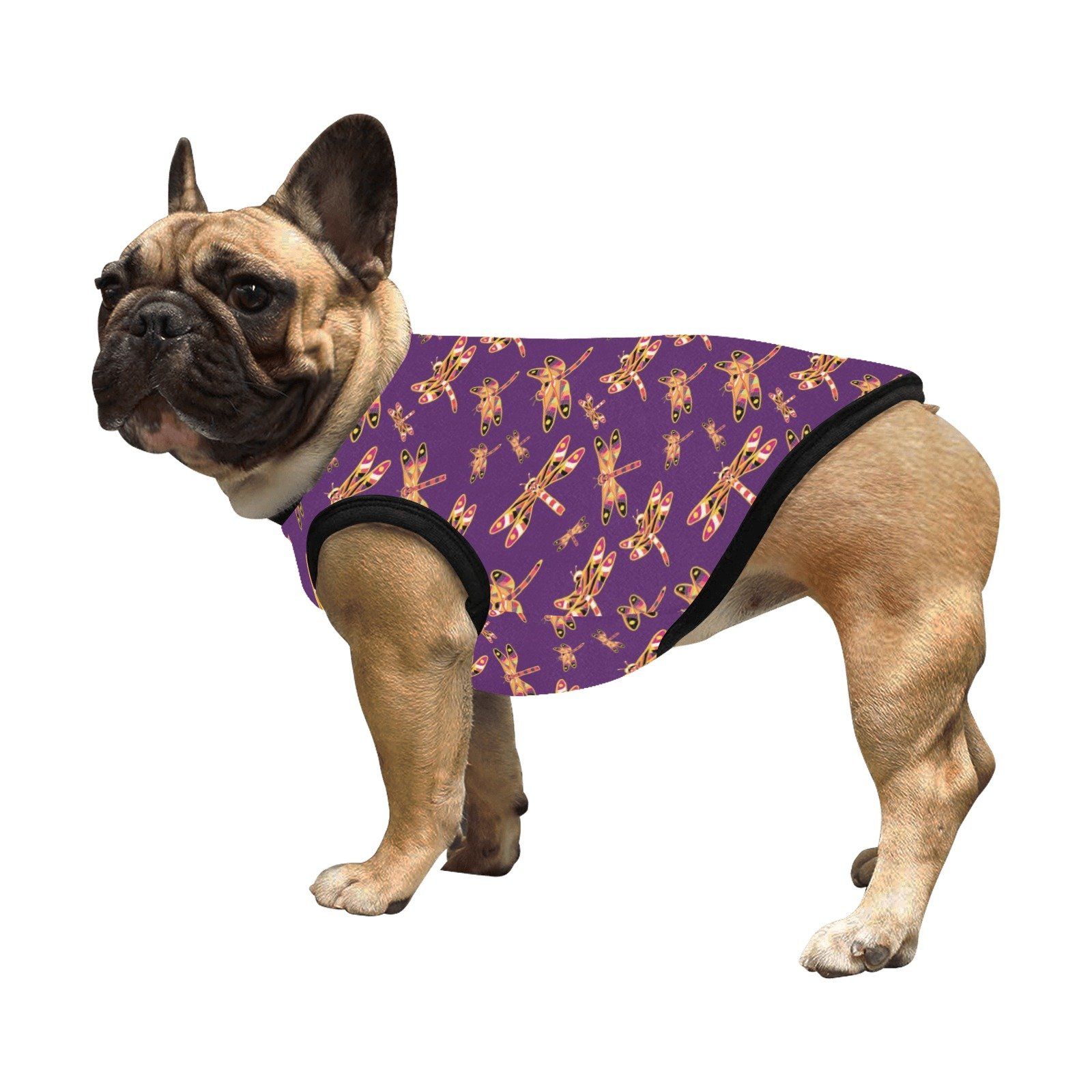 Gathering Yellow Purple All Over Print Pet Tank Top Pet Tank Top e-joyer