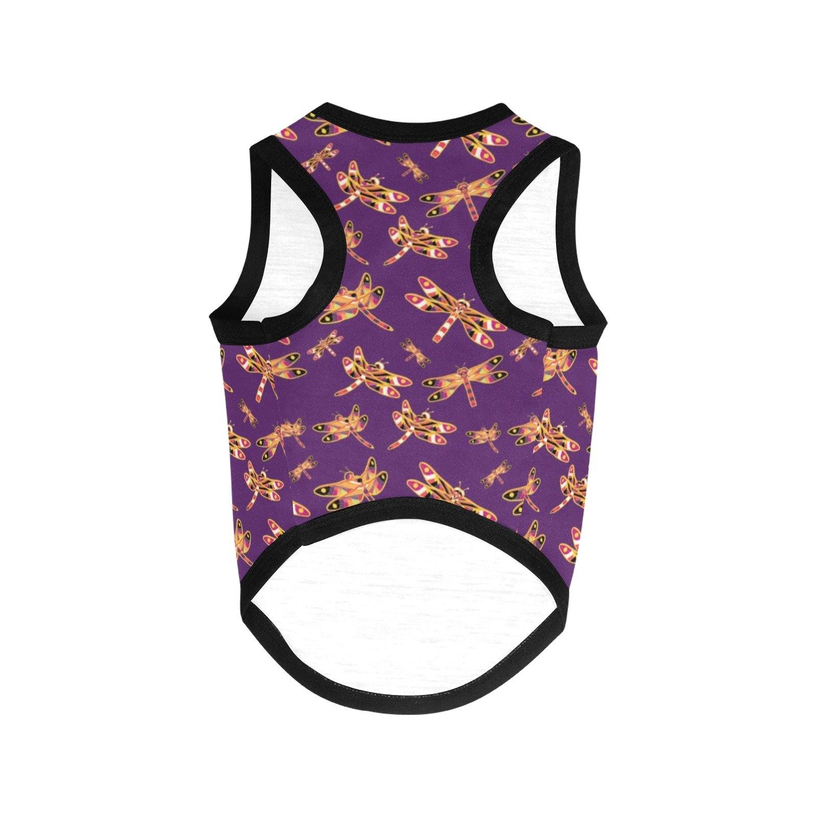 Gathering Yellow Purple All Over Print Pet Tank Top Pet Tank Top e-joyer