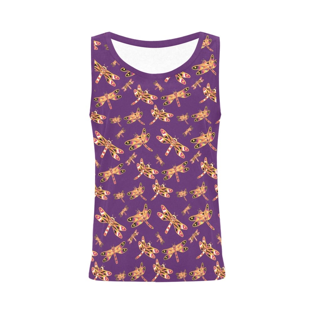 Gathering Yellow Purple All Over Print Tank Top for Women (Model T43) All Over Print Tank Top for Women (T43) e-joyer