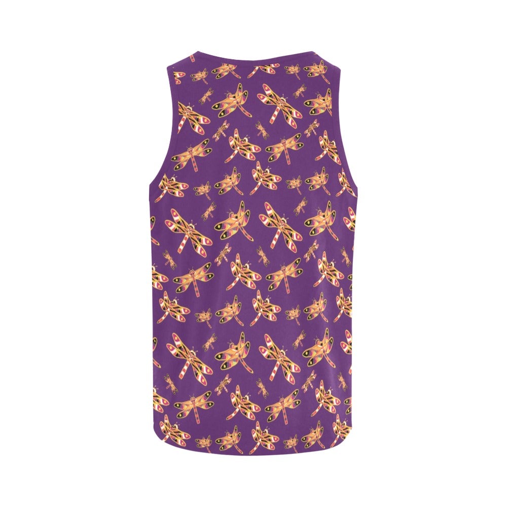 Gathering Yellow Purple All Over Print Tank Top for Women (Model T43) All Over Print Tank Top for Women (T43) e-joyer