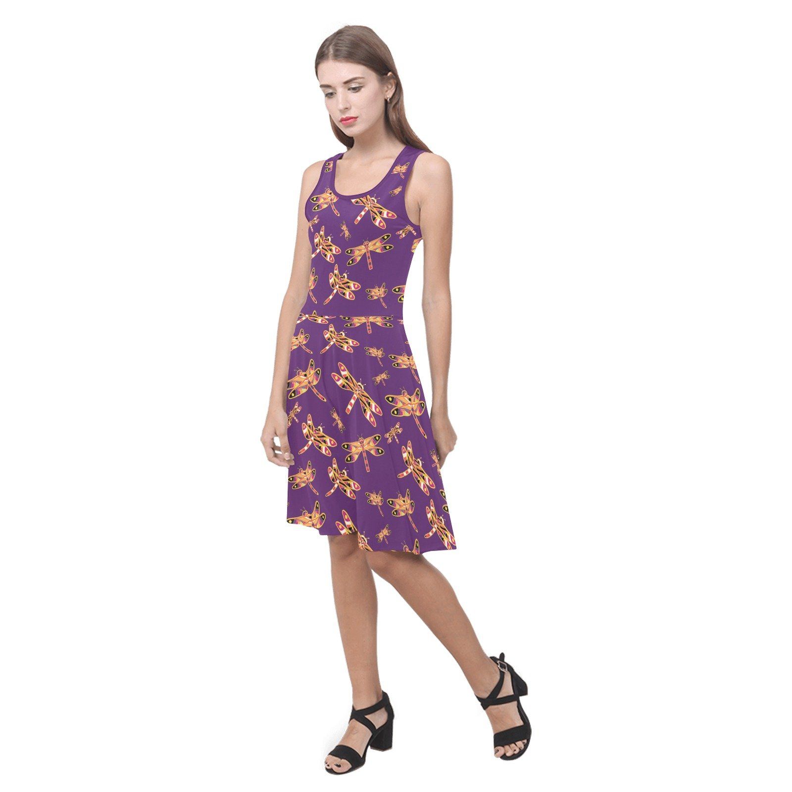 Gathering Yellow Purple Atalanta Sundress (Model D04) Atalanta Sundress (D04) e-joyer