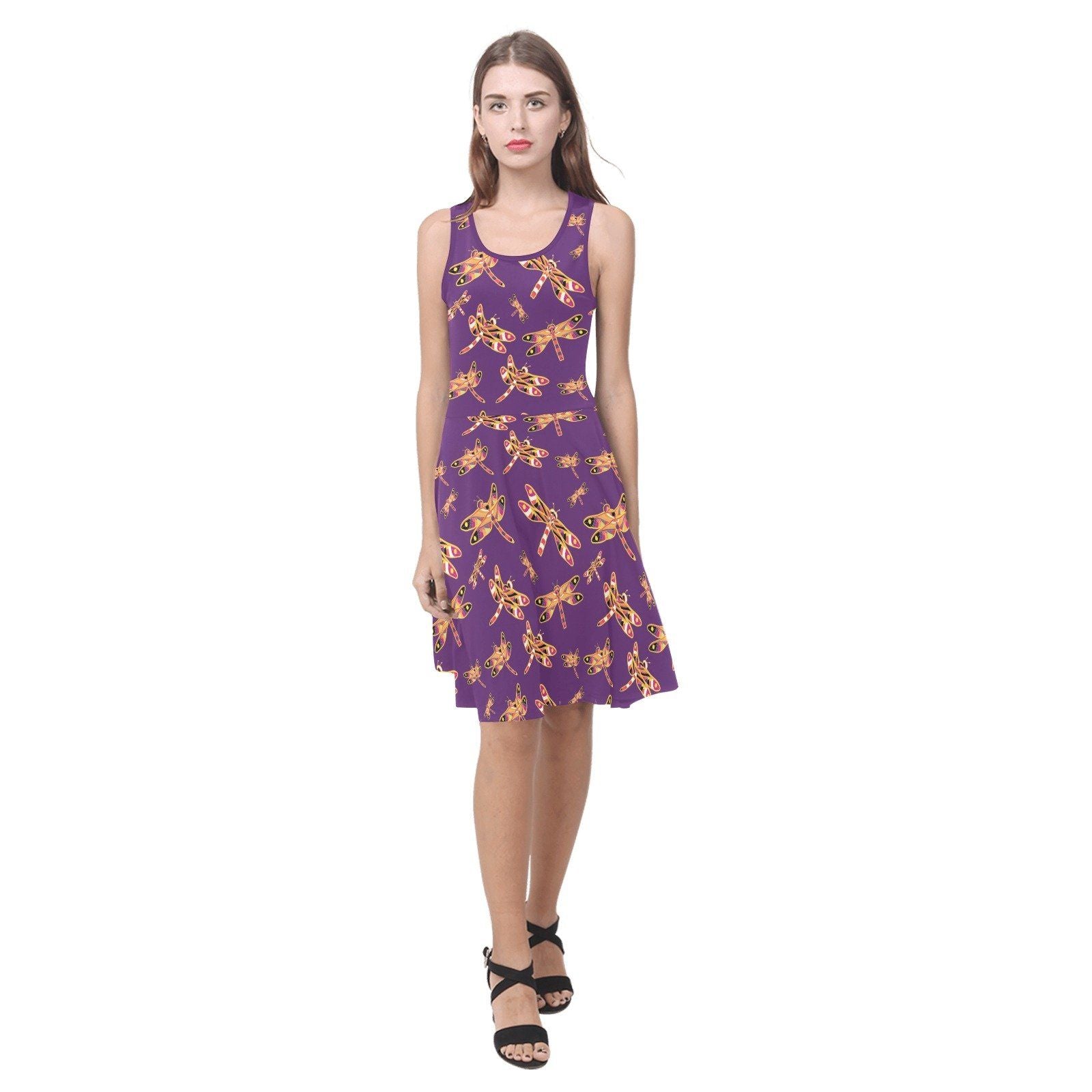 Gathering Yellow Purple Atalanta Sundress (Model D04) Atalanta Sundress (D04) e-joyer