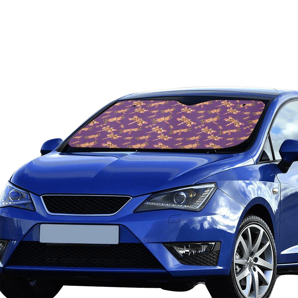 Gathering Yellow Purple Car Sun Shade 55"x30" Car Sun Shade e-joyer
