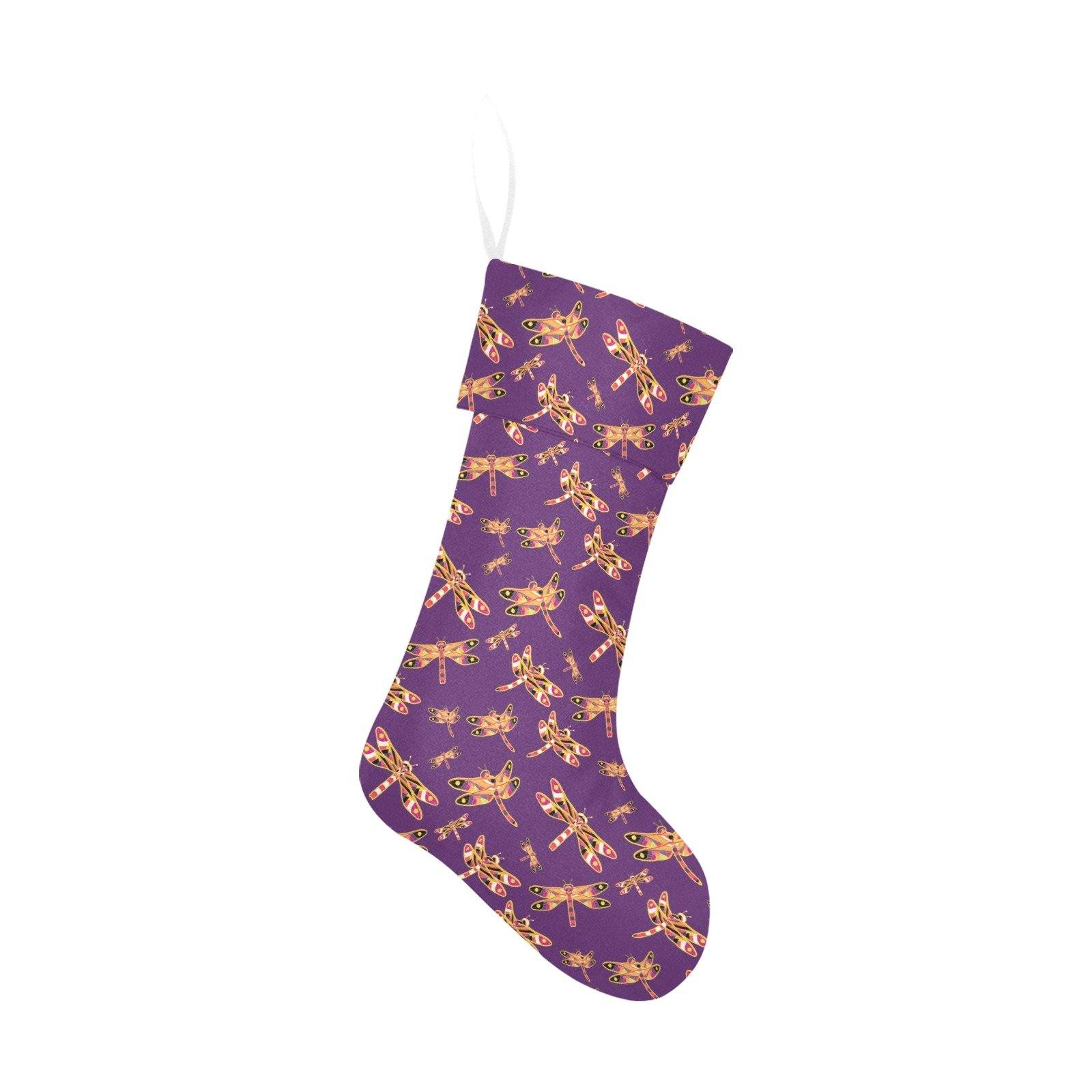 Gathering Yellow Purple Christmas Stocking holiday stocking e-joyer