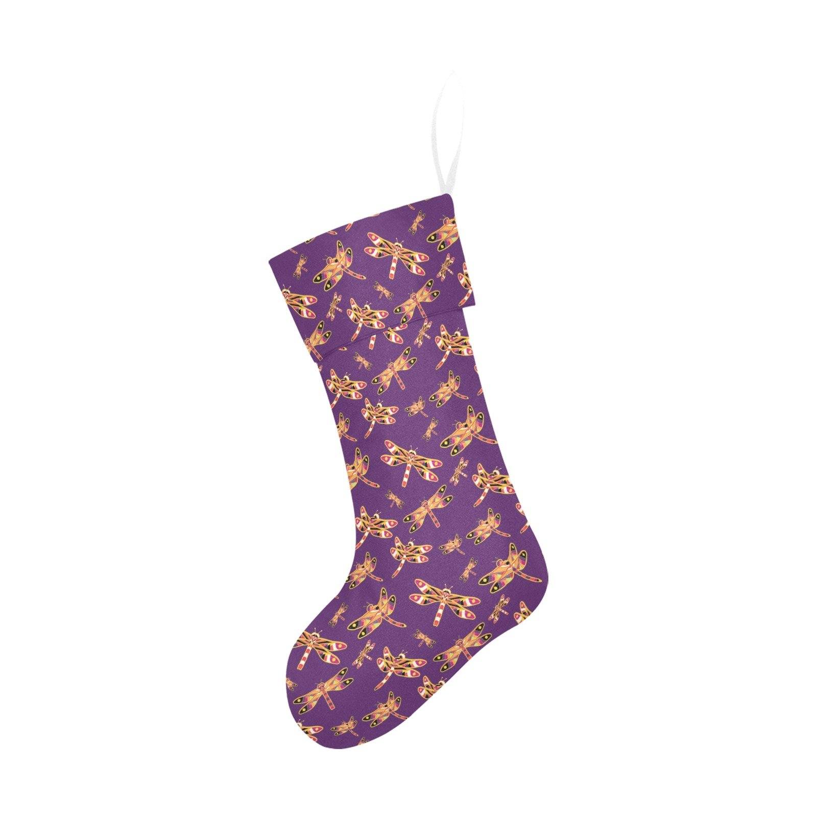 Gathering Yellow Purple Christmas Stocking holiday stocking e-joyer