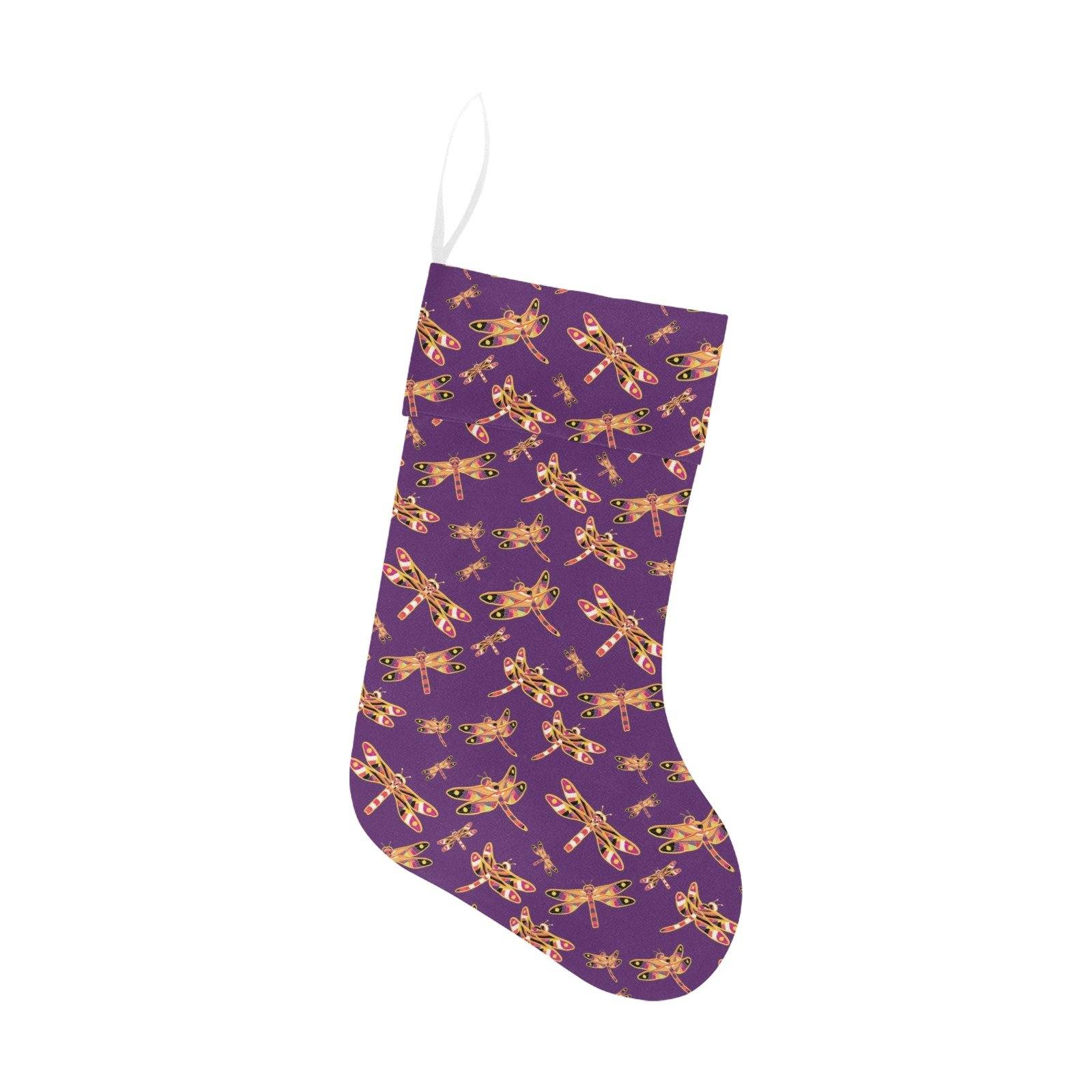 Gathering Yellow Purple Christmas Stocking holiday stocking e-joyer