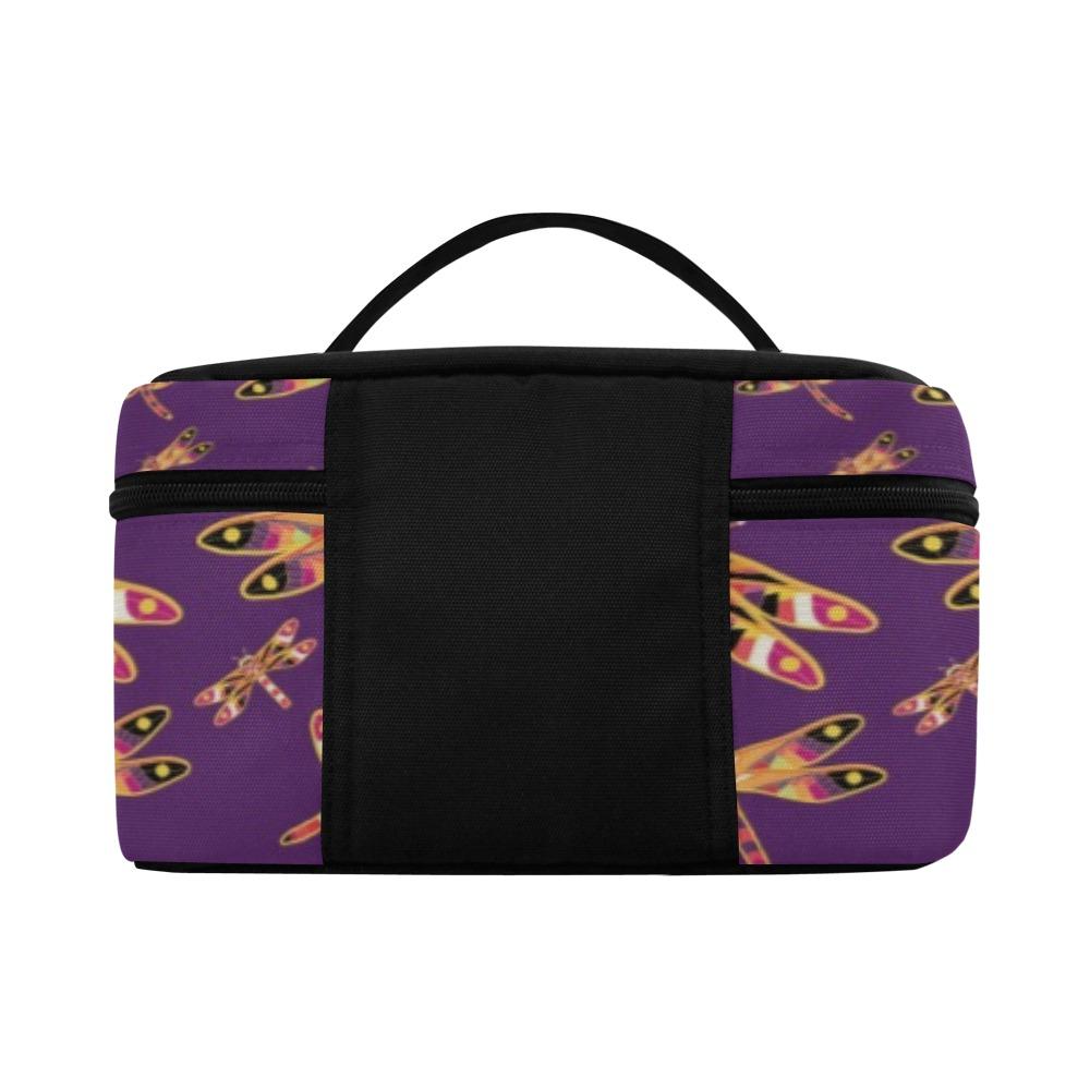 Gathering Yellow Purple Cosmetic Bag/Large (Model 1658) bag e-joyer