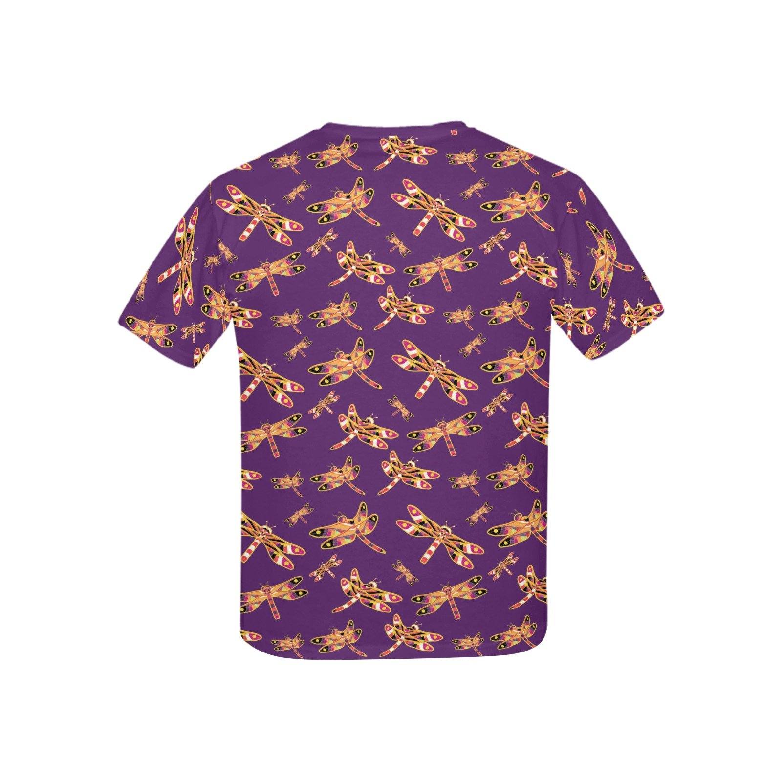 Gathering Yellow Purple Kids' All Over Print T-shirt (USA Size) (Model T40) All Over Print T-shirt for Kid (T40) e-joyer