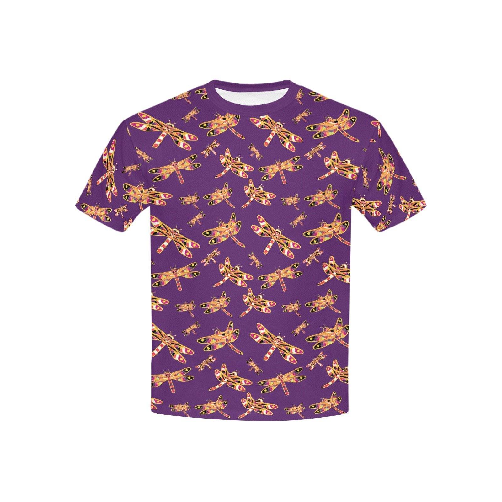 Gathering Yellow Purple Kids' All Over Print T-shirt (USA Size) (Model T40) All Over Print T-shirt for Kid (T40) e-joyer