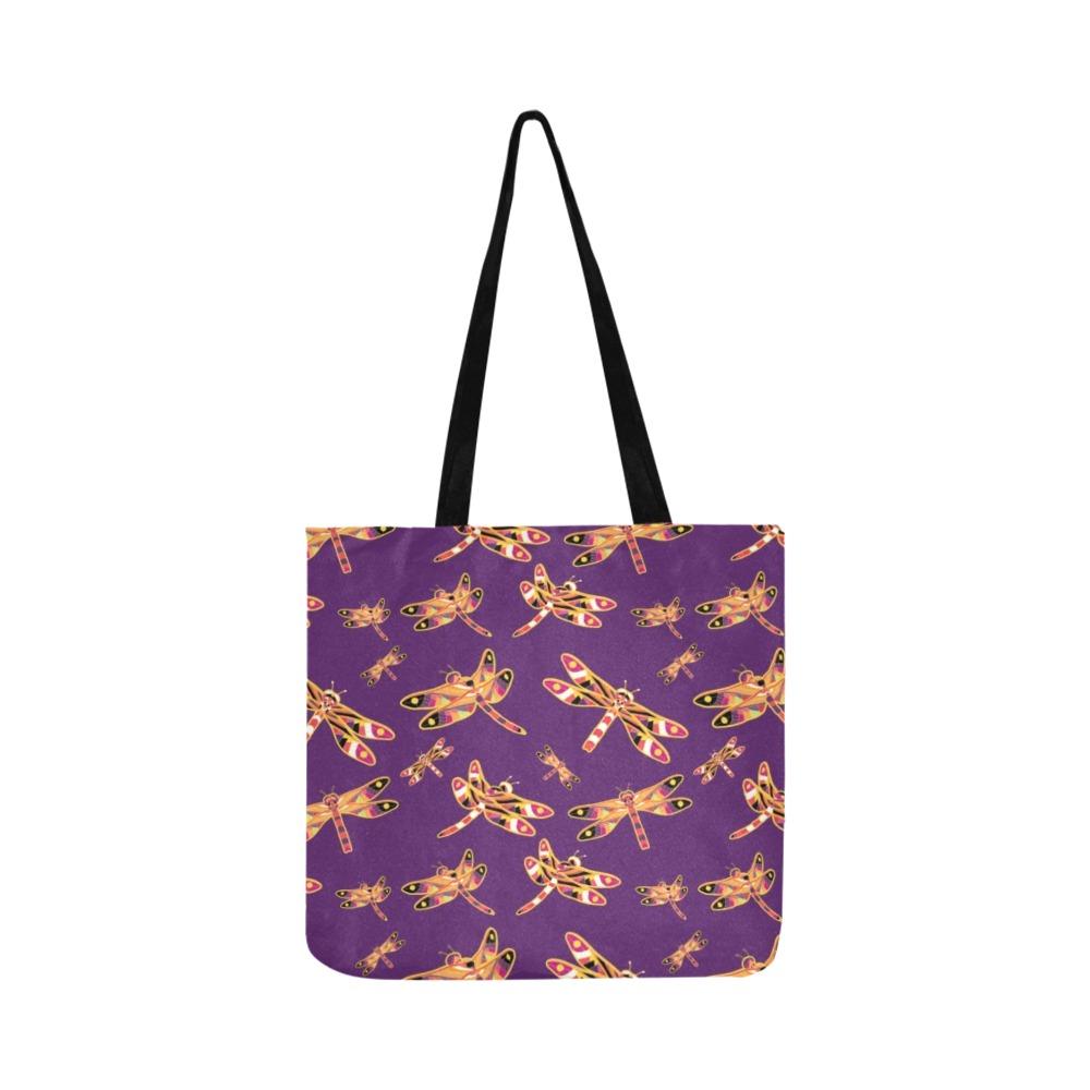 Gathering Yellow Purple Reusable Shopping Bag Model 1660 (Two sides) Shopping Tote Bag (1660) e-joyer