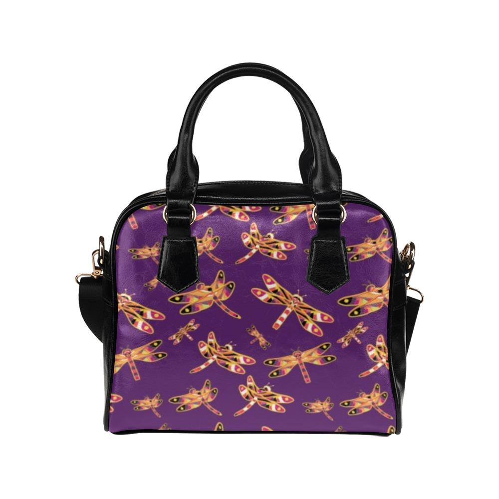 Gathering Yellow Purple Shoulder Handbag (Model 1634) Shoulder Handbags (1634) e-joyer