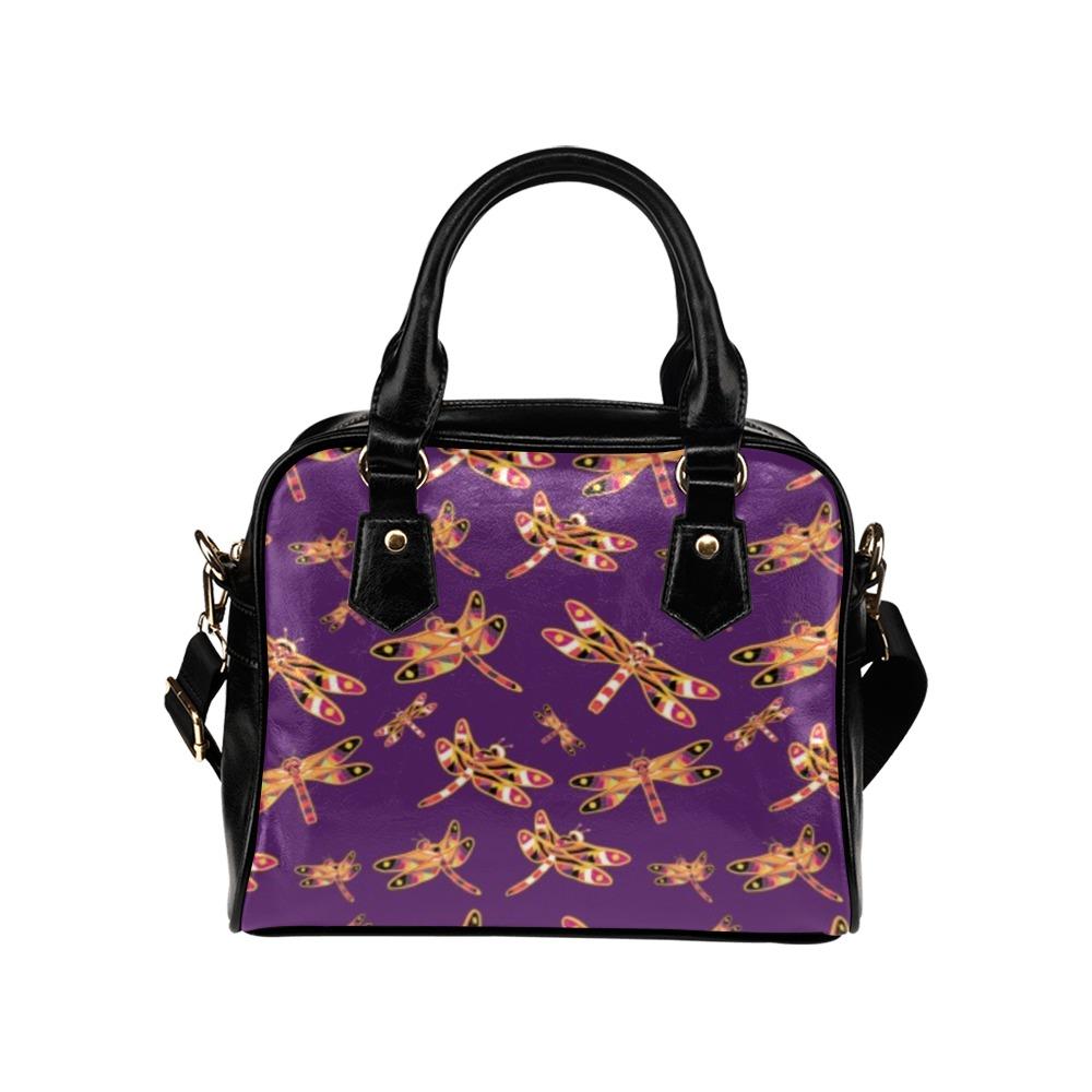 Gathering Yellow Purple Shoulder Handbag (Model 1634) Shoulder Handbags (1634) e-joyer