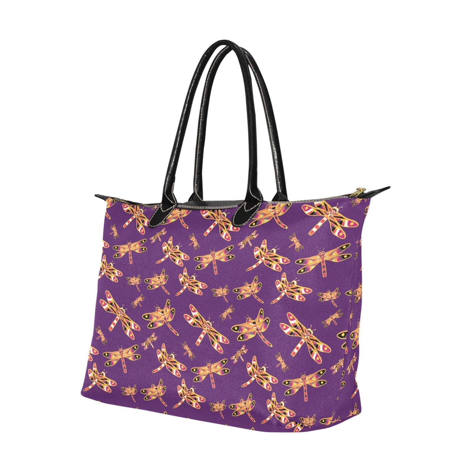 Gathering Yellow Purple Single-Shoulder Lady Handbag (Model 1714) bag e-joyer